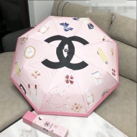 Super Quality Chanel CC Print Umbrella CC1225 Pink 2021