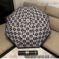 Super Quality Chanel Logo Check Umbrella C1004 Black/White 2022