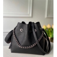 High Quality Louis Vuitton Mahina Monogram Perforated Bella Bucket Bag M57070 Black 2022