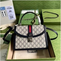 Promotional Gucci Ophidia small top handle bag with Web 651055 blue