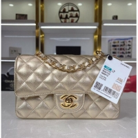 Market Sells Chanel Flap Lambskin Shoulder Bag A01116 gold