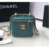 Low Cost Chanel mini Shoulder Bag Lambskin & Gold-Tone Metal AP2292 blue