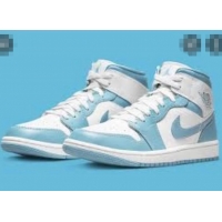 Best Price Nike Air Jordan AJ1 Mid-top Sneakers 112368 Light Blue/White