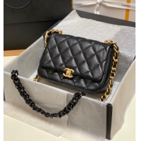 Grade Quality Chanel small Shoulder Bag Lambskin&Gold-Tone Metal AS3206 black
