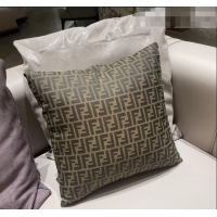 Inexpensive Fendi FF Sqaure Pillow 45x45cm F1339 Beige 2021