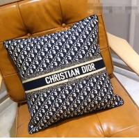 Top Grade Dior Large Sqaure Cushion in Blue Oblique Canvas CD1342 2021