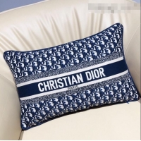 Buy Inexpensive Dior Rectangular Cushion in Blue Oblique Canvas CD1341 2021