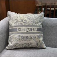 Buy Grade Dior Sqaure Cushion in Grey Toile de Jouy Embroidery CD2051 2021