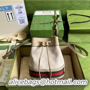 Buy Fashionable Gucci Ophidia mini GG bucket bag ‎550620 Beige