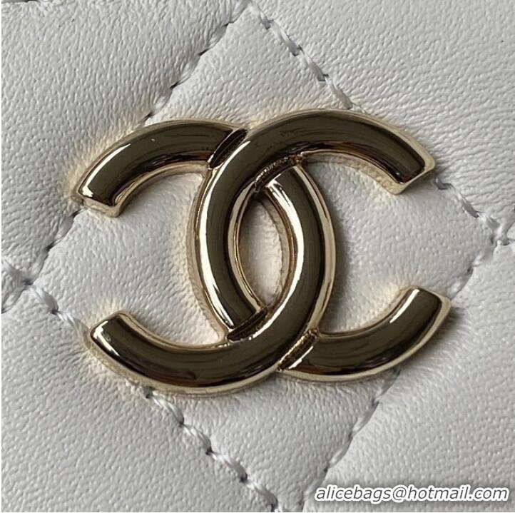 Good Product Chanel lambskin top handle bag AP2730 white