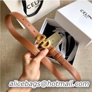 Good Product Celine Belt 25MM CEB00017 Brown Gold
