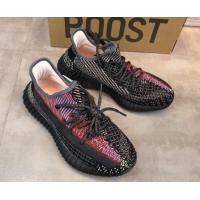 Stylish Adidas Yeezy Boost 350 V2 Sneakers 'Yecher Refective' Black/Red 042015