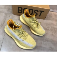 Top Grade Adidas Yeezy Boost 350 V2 Sneakers 'Side Refective ' Yellow 042030
