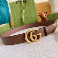 Top Quality Gucci GG Belt 30mm with Double G Buckle 625840 Brown