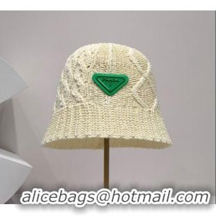 Affordable Price Prada Knit Bucket Hat PA2428 White 2022