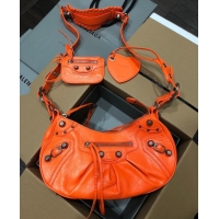 Promotional Balenciaga WOMENS LE CAGOLE MEDIUM SHOULDER BAG IN 27541 orange