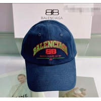 Classic Grade Balenciaga Canvas Baseball Hat 0401108 Blue 2022 