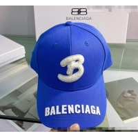 Sophisticated Balenciaga Canvas Baseball Hat 0401160 Blue 2022 