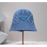 Well Crafted Prada Knit Bucket Hat PA2428 Blue 2022