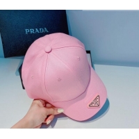 Famous Brand Prada Canvas Baseball Hat PA3113 Pink 2022