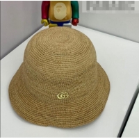 Traditional Specials Gucci Raffie Woven Bucket Hat GG81952 Beige 2021
