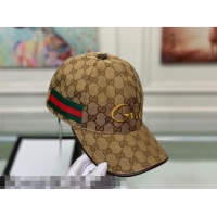 Good Looking Gucci Embroidered GG Canvas Baseball Hat G92990 Beige/Web 2021