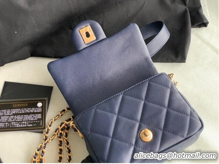 Buy New Cheap Chanel MINI FLAP BAG AS3368 Royal Blue