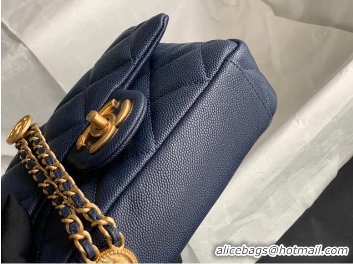 Buy New Cheap Chanel MINI FLAP BAG AS3368 Royal Blue