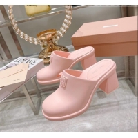 New Design Miu Miu Eva Mid-Heel Mules 6.5cm M2388 Pink 2022