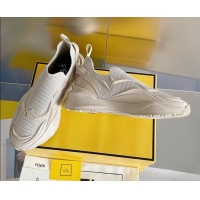 Stylish Fendi Flow Mesh Running Sneakers Beige 520117