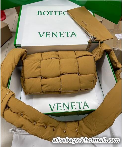 Good Product Bottega Veneta Padded Tech Cassette Crossbody Bag 628951 Caramel Brown 2021