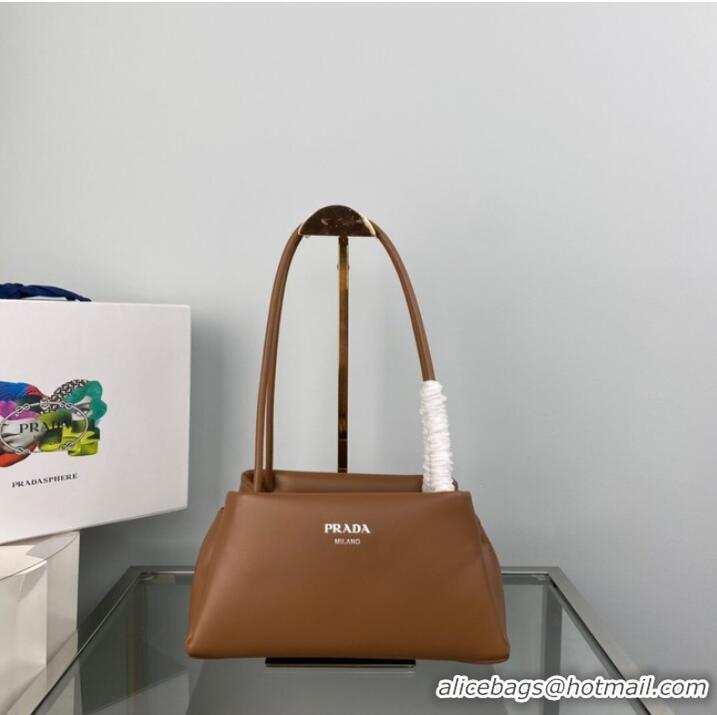 Pretty Style Prada Leather Triangle bag 1BA368 brown
