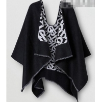 Good Quality Burberry Cashmere Cape/Shawl 110245  Black 2021