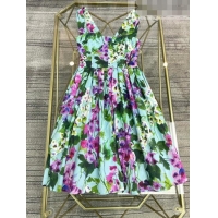 Free Shipping Dolce & Gabbana Cotton Dress DGD71801 Green 2022