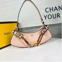 Well Crafted Fendi O Lock Swing Mint leather pouch 8BS068A light pink