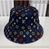 Super Quality Louis Vuitton Multicolored Monogram Bucket Hat LV1879 Black 2021
