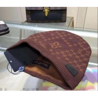 Good Quality Louis Vuitton Knit Hat LV2981 Brown 2021