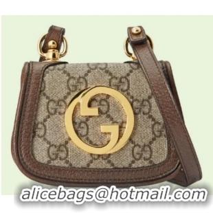 New Fashion Gucci Blondie card case wallet GG Supreme canvas 698635 brown