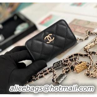 Super Quality Chanel MINI BELT BAG Gold-Tone Metal 81161 BLACK