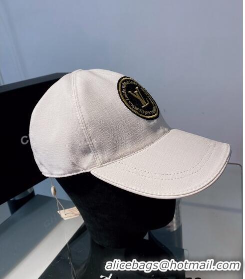 Inexpensive Louis Vuitton LV Patch Canvas Baseball Hat 031101 White 2022