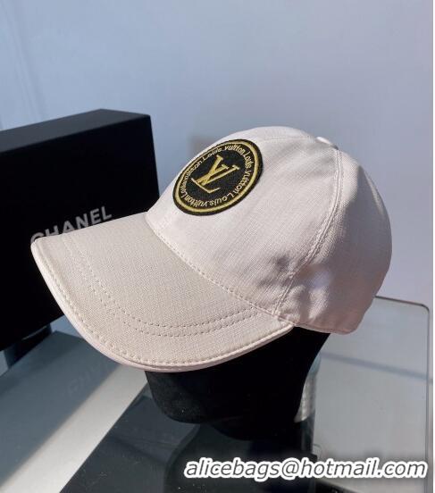 Inexpensive Louis Vuitton LV Patch Canvas Baseball Hat 031101 White 2022