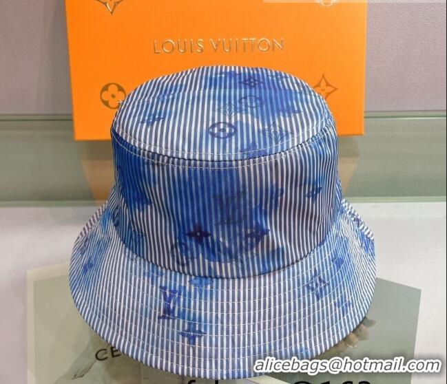 Super Quality Louis Vuitton Watercolor Bucket Hat 053173 Blue 2022