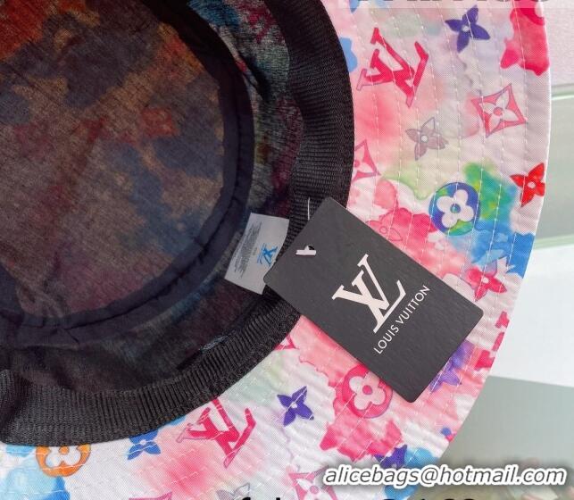 Famous Brand Louis Vuitton Watercolor Bucket Hat 053175 Pink 2022