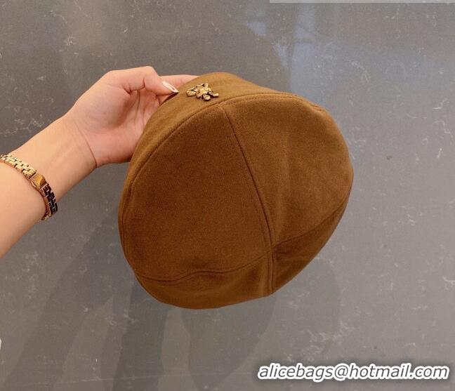 Unique Style Louis Vuitton Beret Hat with Rabbit 091581 Brown 2022