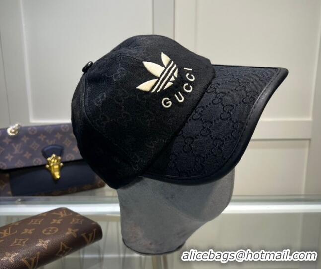 Low Price adidas x Gucci Baseball Hat 081842 Black 2022