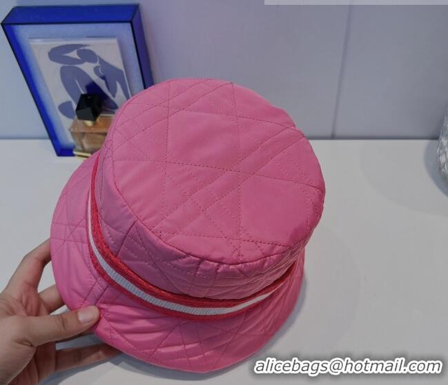 Buy Luxury Dior Cannage Bucket Hat 091511 Pink 2022