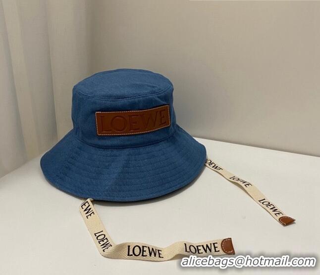 Buy Classic Loewe Denim Bucket Hat LH2444 Blue 2022