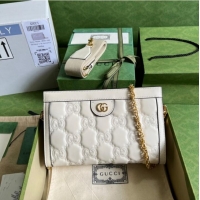 Good Quality Gucci GG Matelasse leather shoulder bag 702200 white