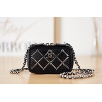 Best Luxury CHANEL SMALL VANITY WITH CHAIN AS2856 black