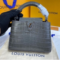 Good Taste Louis Vuitton crocodile skin CAPUCINES MINI M81190 dark gray